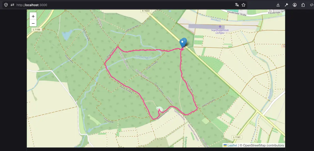 Leaflet Map with GPX data